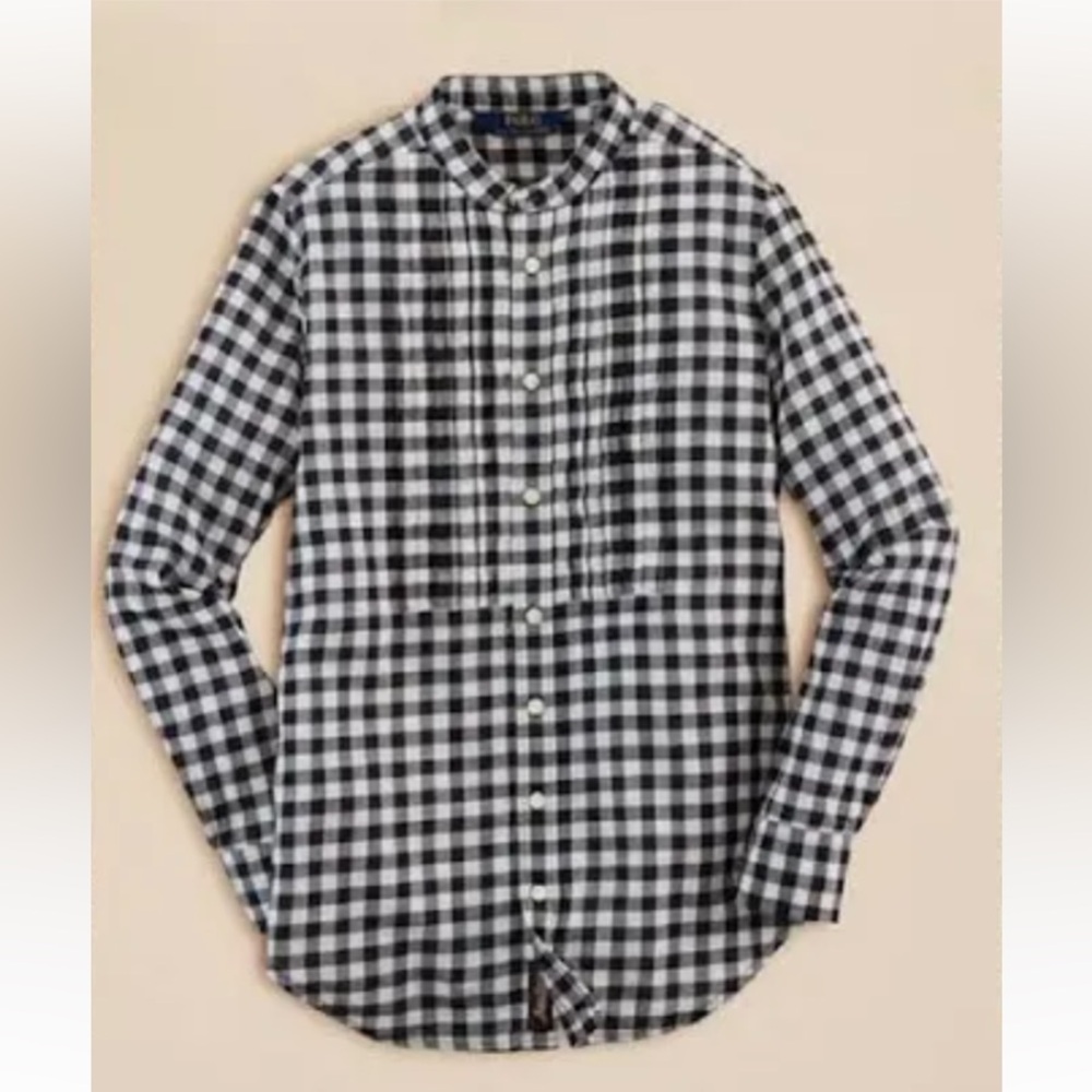Ralph Lauren Classic Pintuck Gingham Girls Blouse